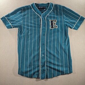 Empyre Chuck Mens L Green Striped Baseball Jersey Skate Streetwear Shirt